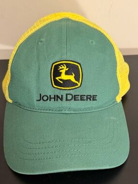 Official John Deere Youth Trucker Hat Cap Green Yellow Mesh Back Adjustable